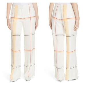 Equipment Femme Arwen Multi-Color Stripe Silk Wide Leg Trousers Size 2 NWT